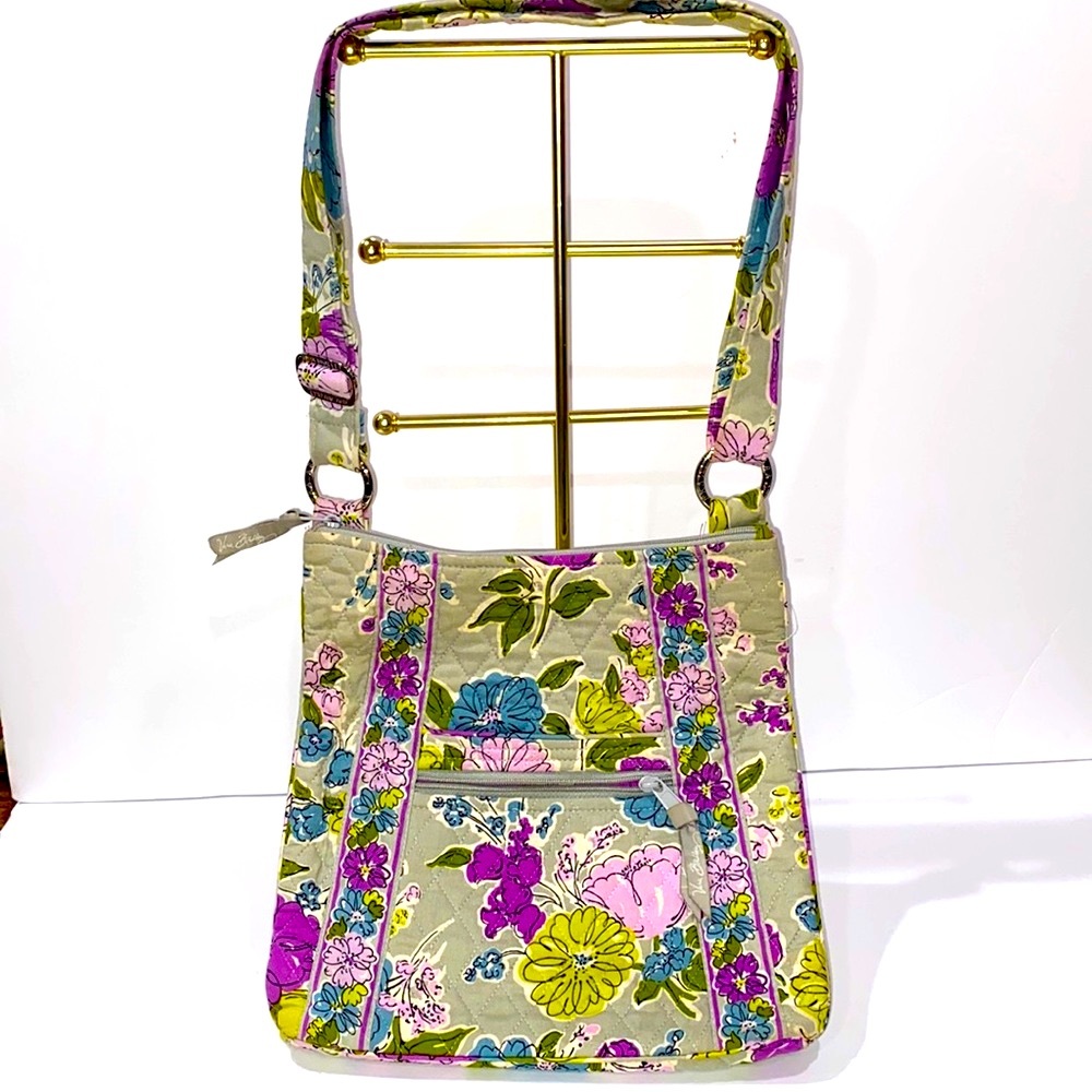 Vera Bradley Watercolor Laura Quilted Floral Crossbody Hipster Bag Shoulder EUC